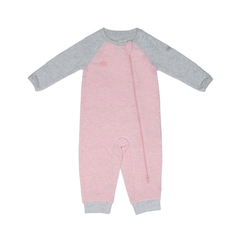 Juddlies - Pajacyk Organic Raglan Pink XS 0-3m