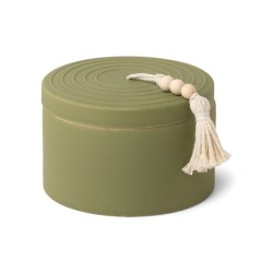 Paddywax - Ceramiczna świeca sojowa z przykrywką „Cypress & Fir”, 283g - Sage Green