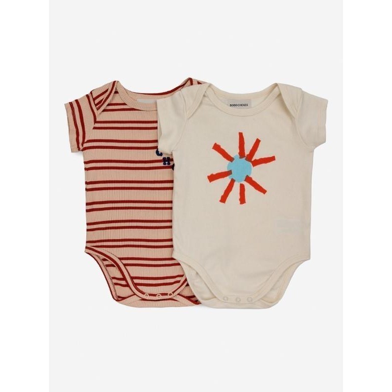 Bobo Choses - Body z krótkim rękawem Baby Sun 2-pak - offwhite