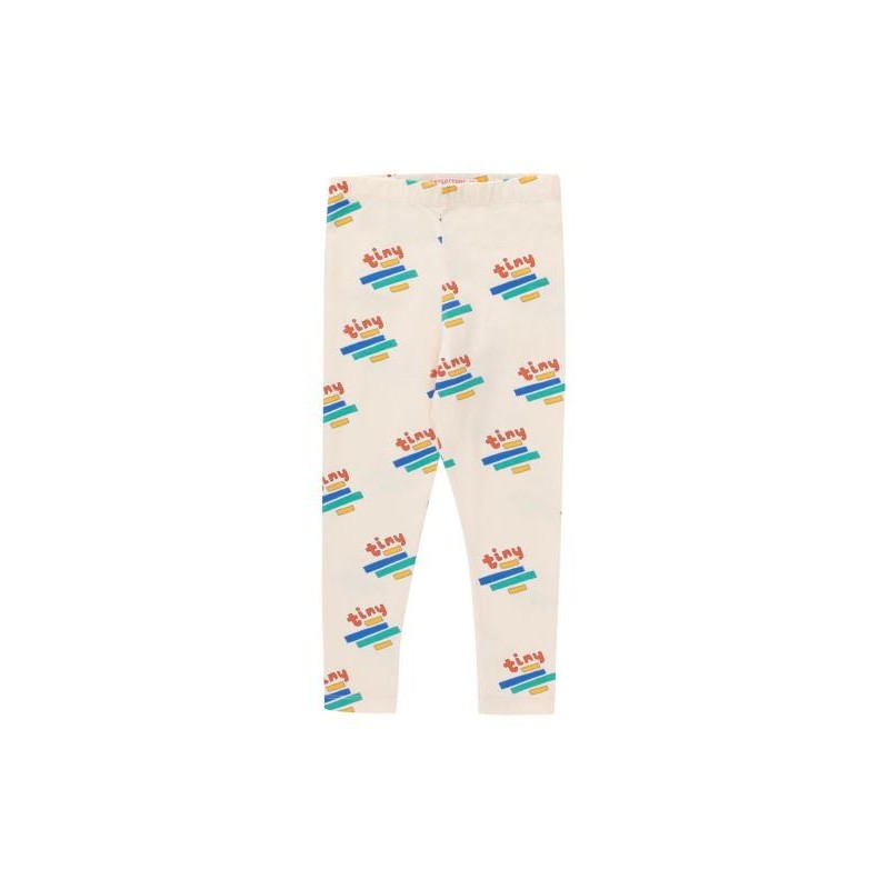 Tinycottons - Bawełniane legginsy dziecięce Tiny - light cream