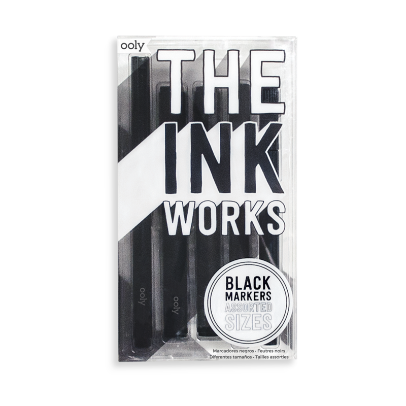 Ooly - Czarne flamastry atramentowe The Ink Works Markers