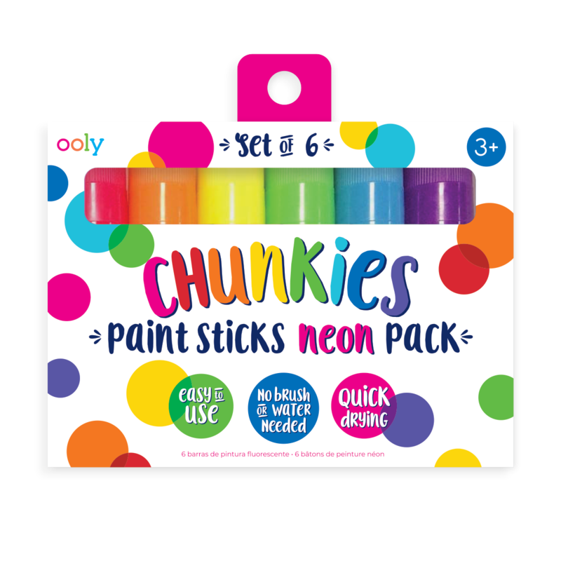 Ooly - Farba w kredce Chunkies Paint Sticks, 6szt. - neonowe