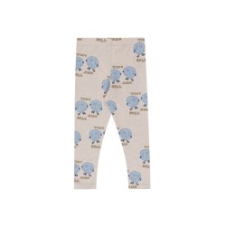 Tinycottons - Bawełniane legginsy dziecięce Rock'n'Roll - light cream heather