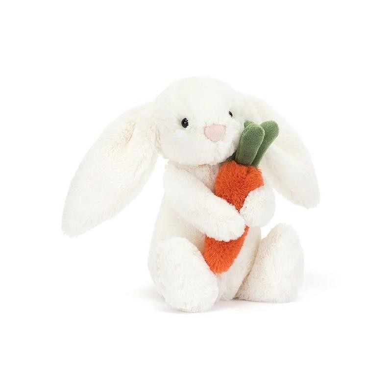 Jellycat - Przytulanka Wesoły króliczek z marchewką 18cm