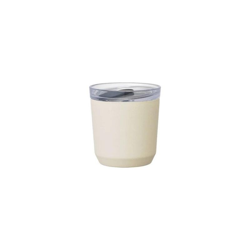 Kinto - Kubek termiczny z zatyczką To Go Tumbler 240ml, white