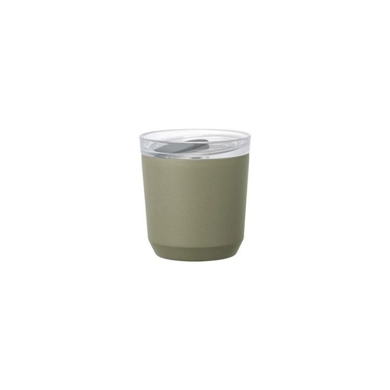 Kinto - Kubek termiczny z zatyczką To Go Tumbler 240ml, khaki