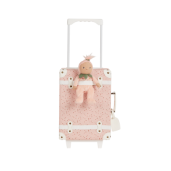 Olli Ella - Dziecięca walizka See-Ya Suitcase, Pink Daisies