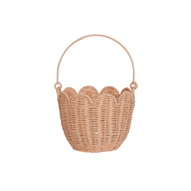 Olli Ella - Koszyk rattanowy Tulip Carry Basket, seashell pink