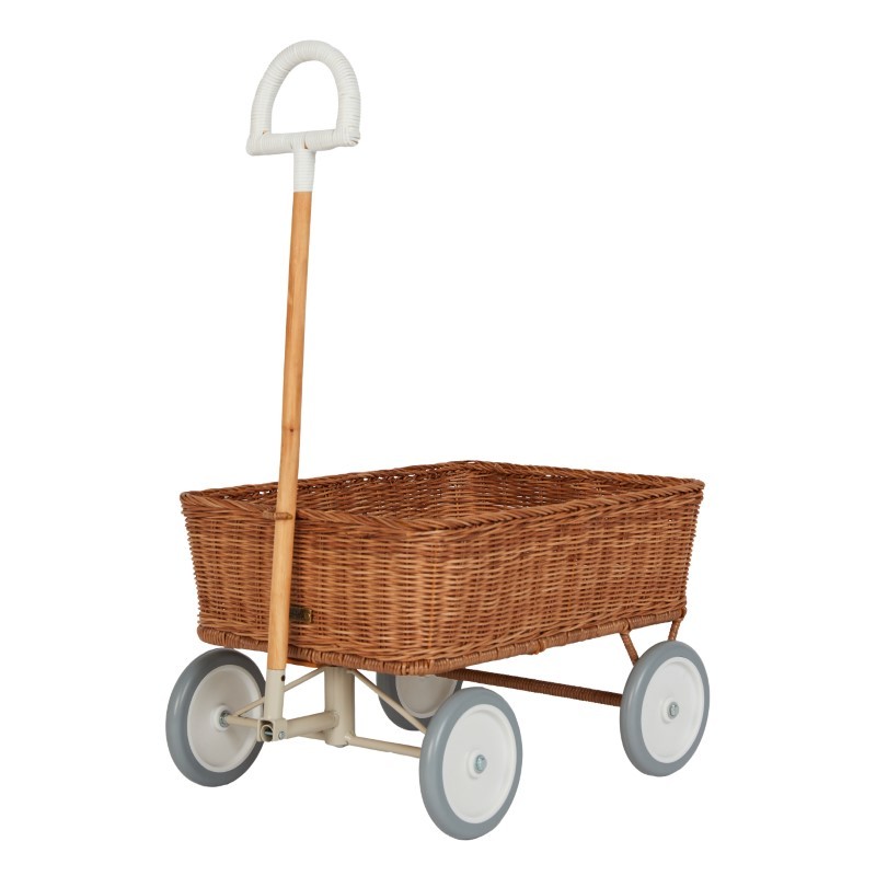 Olli Ella - Rattanowy wózek dla dzieci Wonder Wagon, natural