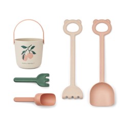 Liewood - Zestaw zabawek do piasku Harper Beach Set - Peach multi mix