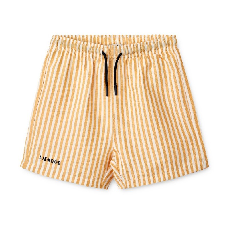 Liewood - Szorty kąpielowe Duke - Y/D stripe Yellow Mellow/ Creme de la creme