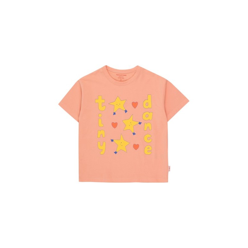 Tinycottons - Bawełniany t-shirt dziecięcy Tiny Dance - papaya