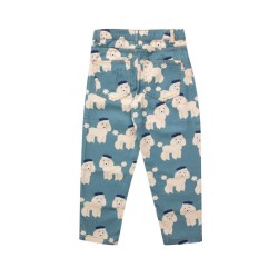 Tinycottons - Dziecięce spodnie jeansowe o kroju baggy Tiny Poodle - blue grey