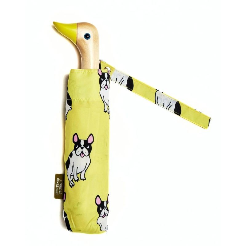 Coucou Suzette x Original Duckhead - Parasolka z tkaniny z recyclingu Buldog francuski, yellow