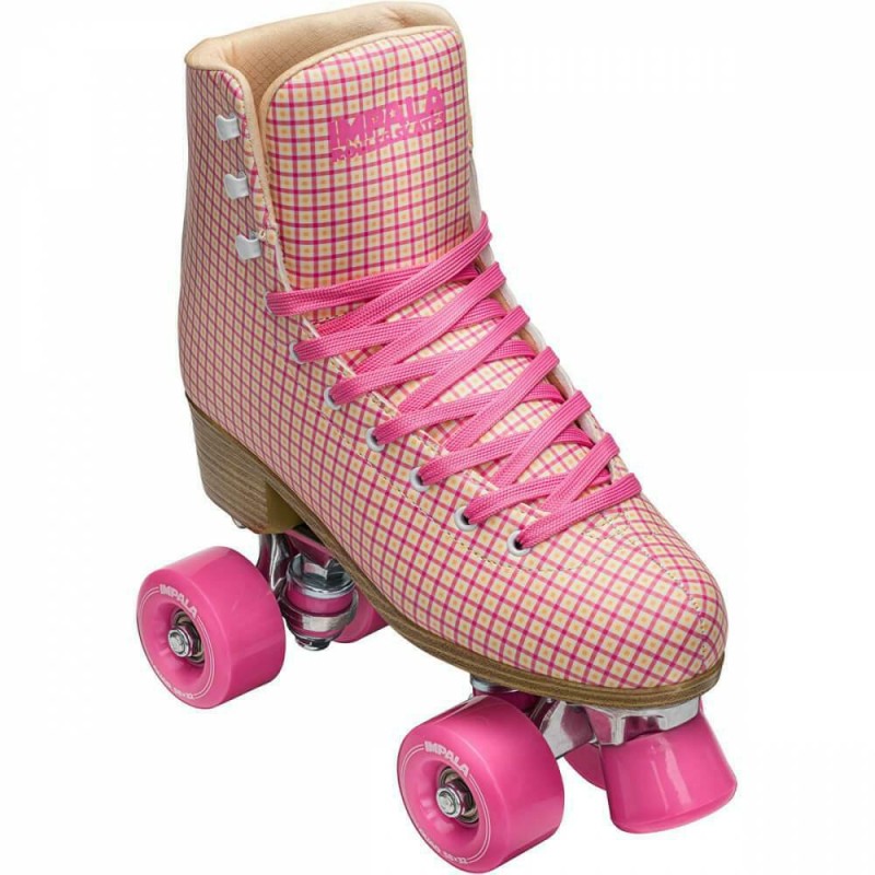 Impala - Wrotki Quad Skate - pink tartan