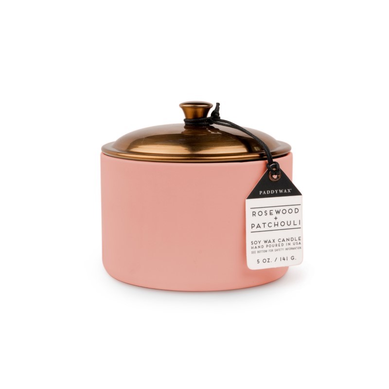 Paddywax - Świeca sojowa ceramiczna "Hygge" (141g) Blush - Rosewood + Patchouli