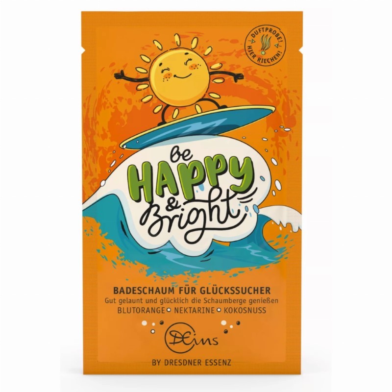 Dresdner Essenz - Naturalna pianka do kąpieli o owocowym zapachu (60g) - Be happy & bright