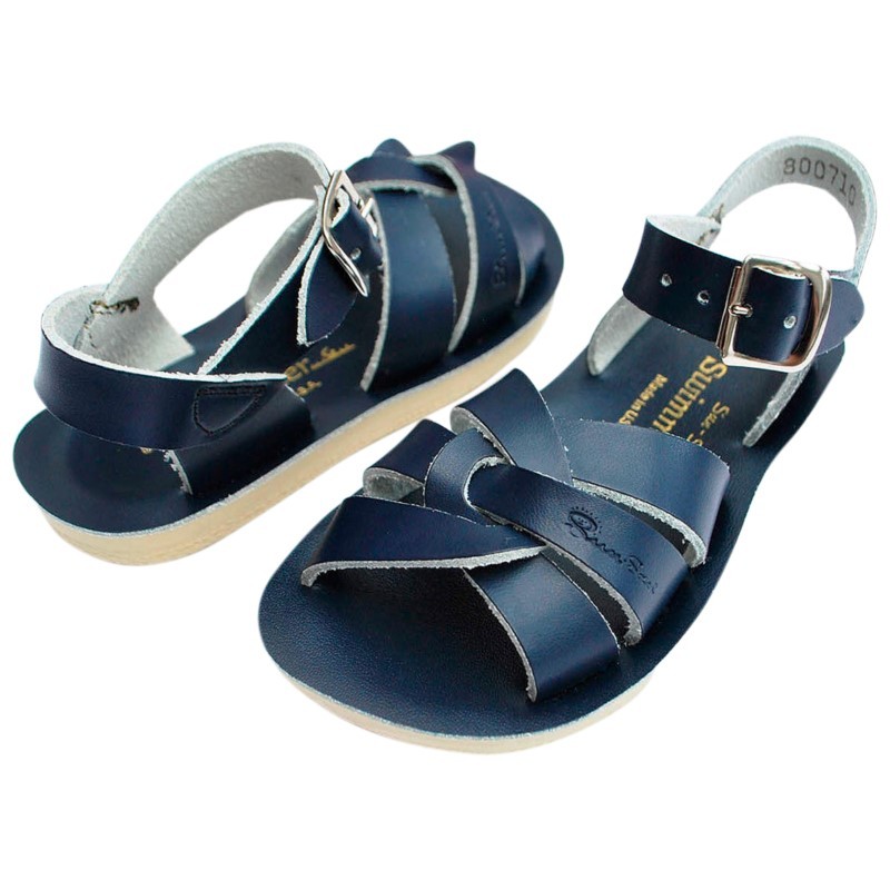 Salt-Water Sandals - Sandały z wodoodpornej skóry dla dzieci Swimmer Kids - navy