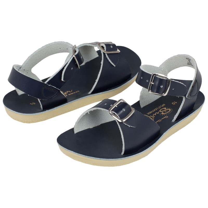 Salt-Water Sandals - Sandały z wodoodpornej skóry dla dzieci Surfer Kids - navy