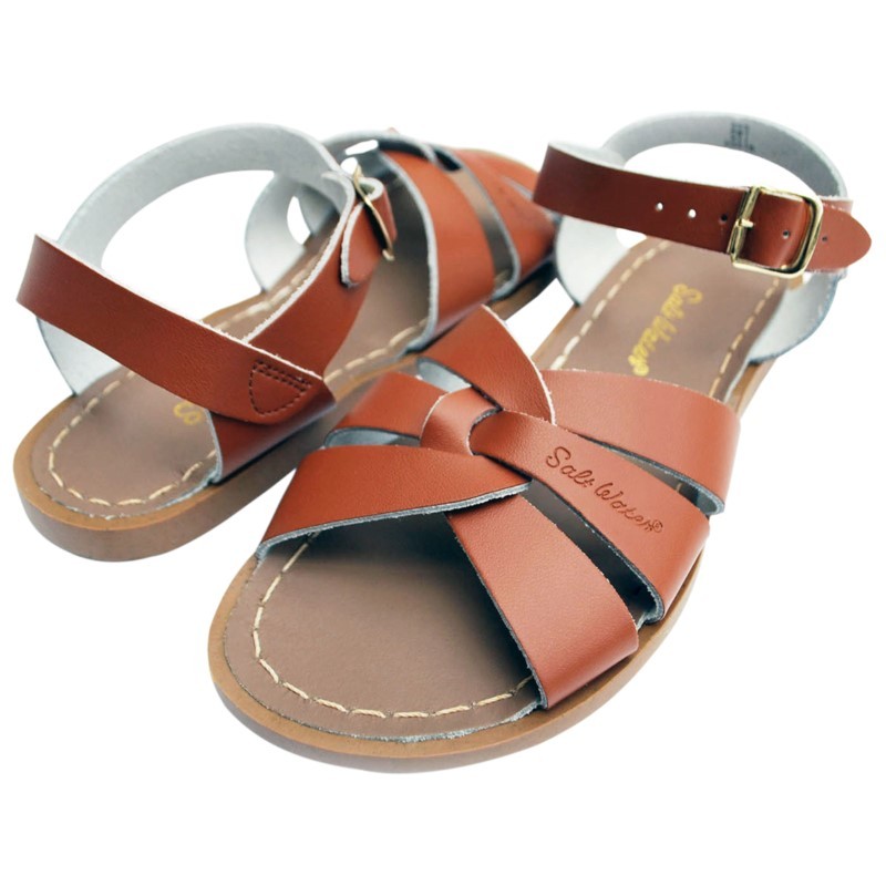 Salt-Water Sandals - Sandały z wodoodpornej skóry dla dzieci Original Kids - tan