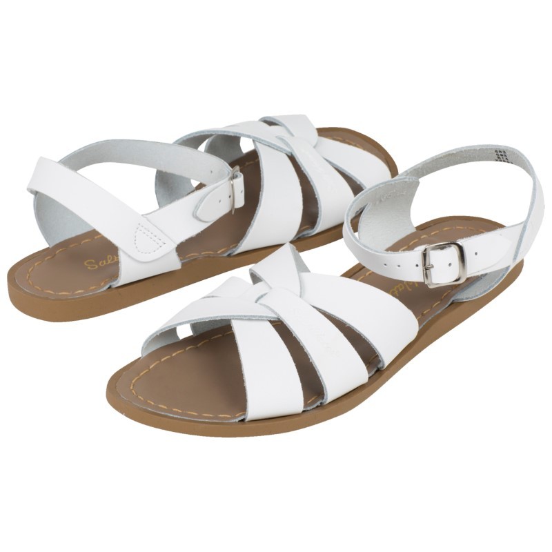 Salt-Water Sandals - Sandały z wodoodpornej skóry dla dzieci Original Kids - white