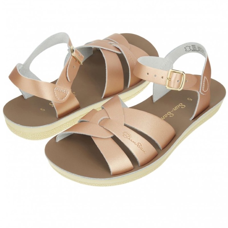 Salt-Water Sandals - Sandały z wodoodpornej skóry dla kobiet Swimmer Adult - rose gold