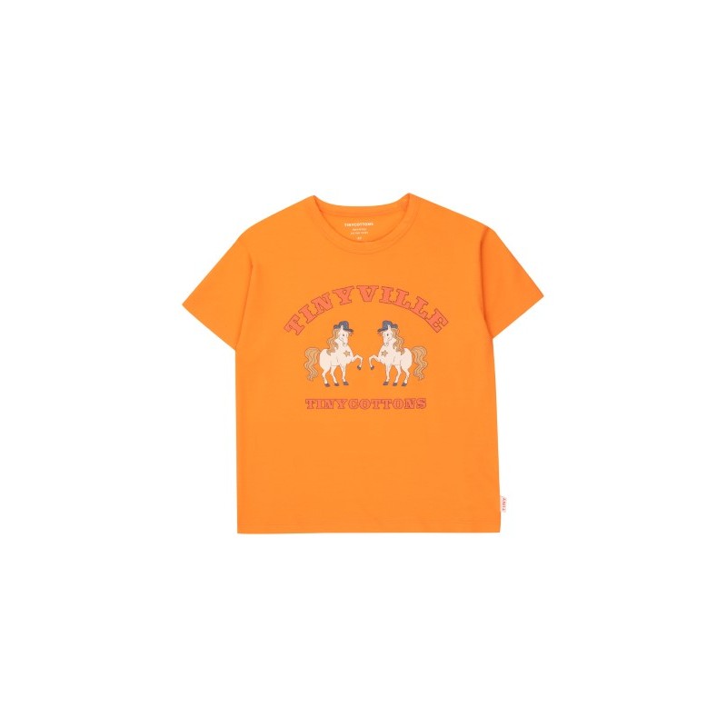 Tinycottons - Bawełniany t-shirt dziecięcy Tinyville - marigold