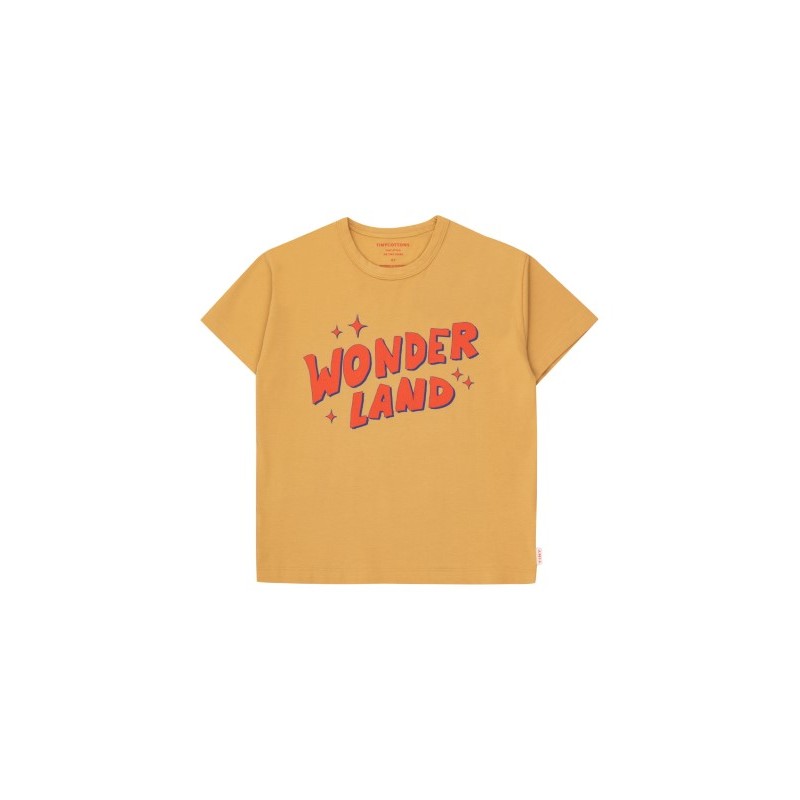 Tinycottons - Bawełniany t-shirt dziecięcy Wonderland - pale ochre