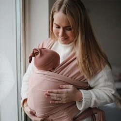 Mushie - Czapeczka dla noworodka z supełkiem Baby Beanie, Blush