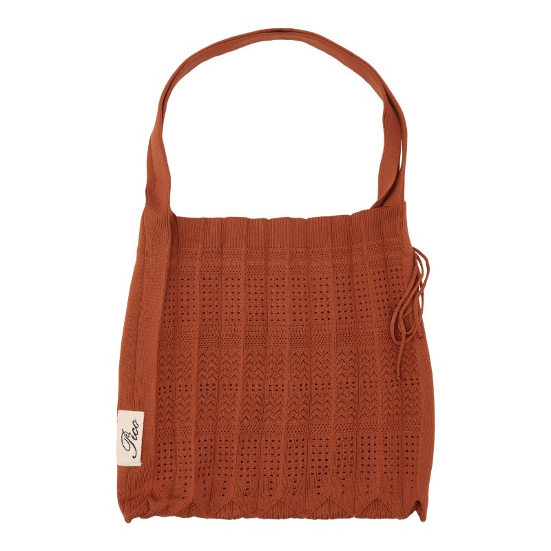 Pico Copenhagen - Dzianinowa torebka Rosalia - Cognac Lace