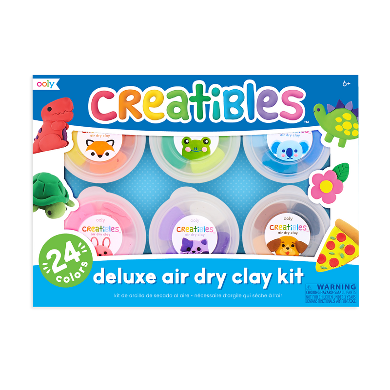 Ooly - Samoutwardzalna pianka, lekkolina Creatibles Air Dry Clay Kit - 24 kolory