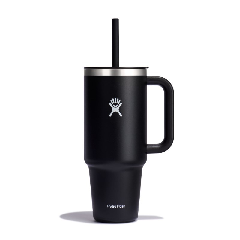 Hydro Flask - Kubek termiczny ze słomką All Around Travel Tumbler 1,18l - czarny