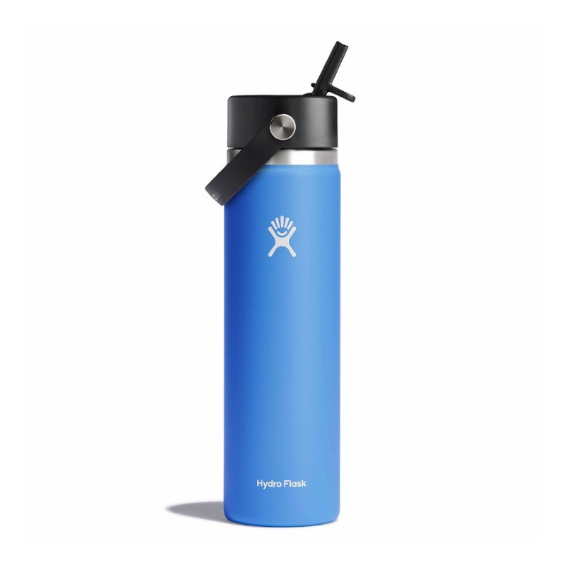 Hydro Flask - Butelka termiczna z ustnikiem Wide Flex Straw Cap 710ml - niebieska