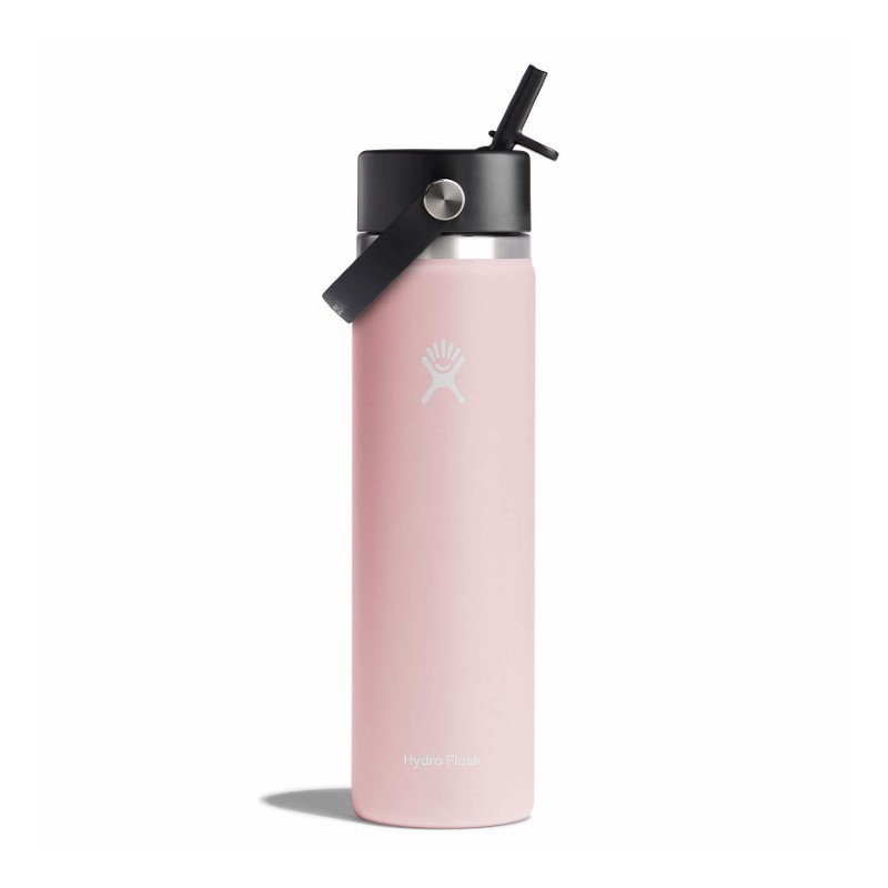 Hydro Flask - Butelka termiczna z ustnikiem Wide Flex Straw Cap 710ml - różowa