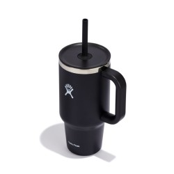 Hydro Flask - Kubek termiczny ze słomką All Around Travel Tumbler 946ml - czarny