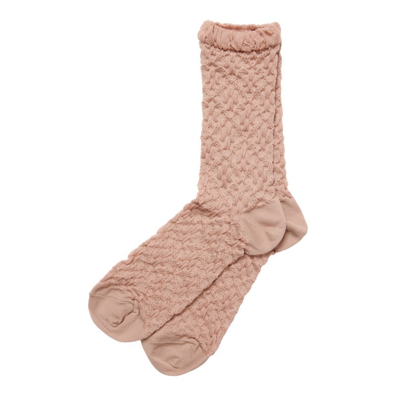 Pico Copenhagen - Skarpety damskie z motywem koniczynek Clover Sock - beige