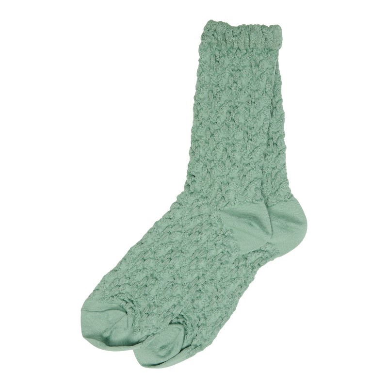 Pico Copenhagen - Skarpety damskie z motywem koniczynek Clover Sock - matcha green