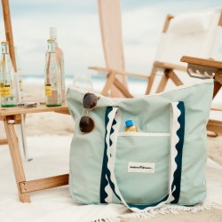 Business & Pleasure Co. - Płócienna torba plażowa na ramię The Beach Bag, rivie green