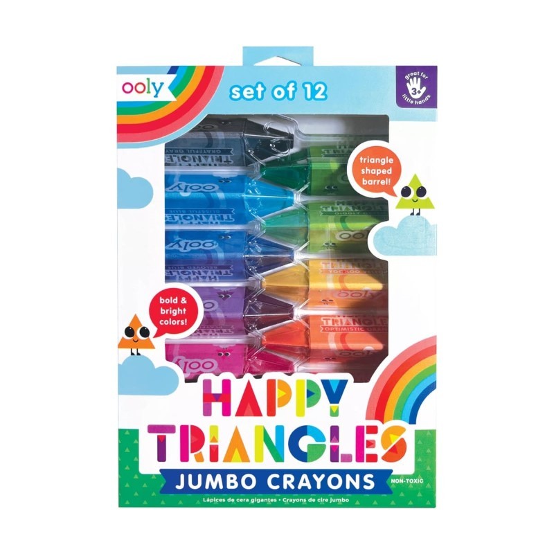 Ooly - Trójkątne kredki Malucha Jumbo Happy Triangles