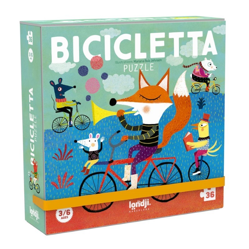 Londji - Puzzle dla dzieci, Na rowerach, Bicicletta