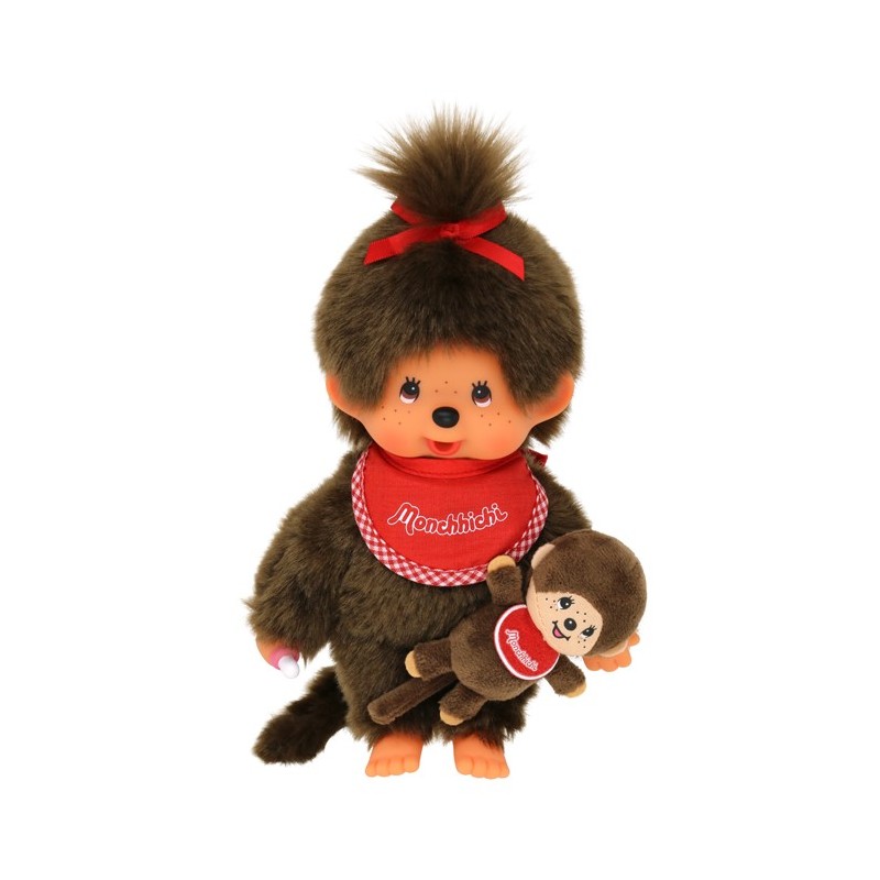 Monchhichi - Pluszowa małpka 20cm, dziewczynka z małpką Mini