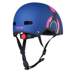 Micro - Kask dziecięcy M (52-56cm) - słuchawki, różowe