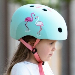 Micro - Kask dziecięcy S (48-53cm) - flamingi