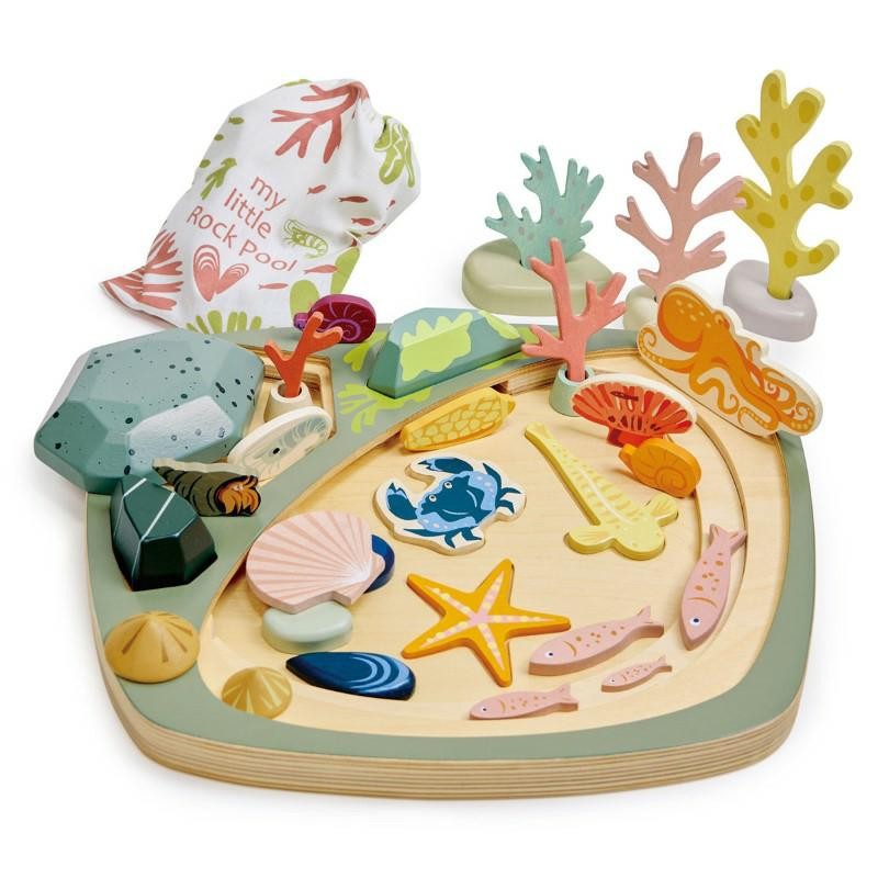 Tender Leaf Toys - Kreatywny zestaw z drewnianymi elementami - Ocean