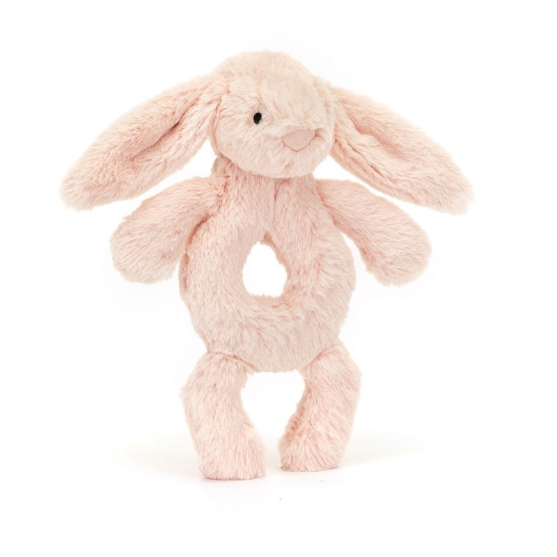 Jellycat - Przytulanka-grzechotka Króliczek 18cm - pudrowy róż