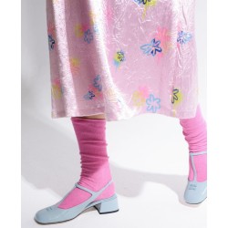 Soxy & More - Skarpety damskie w prążki LUREX, pink