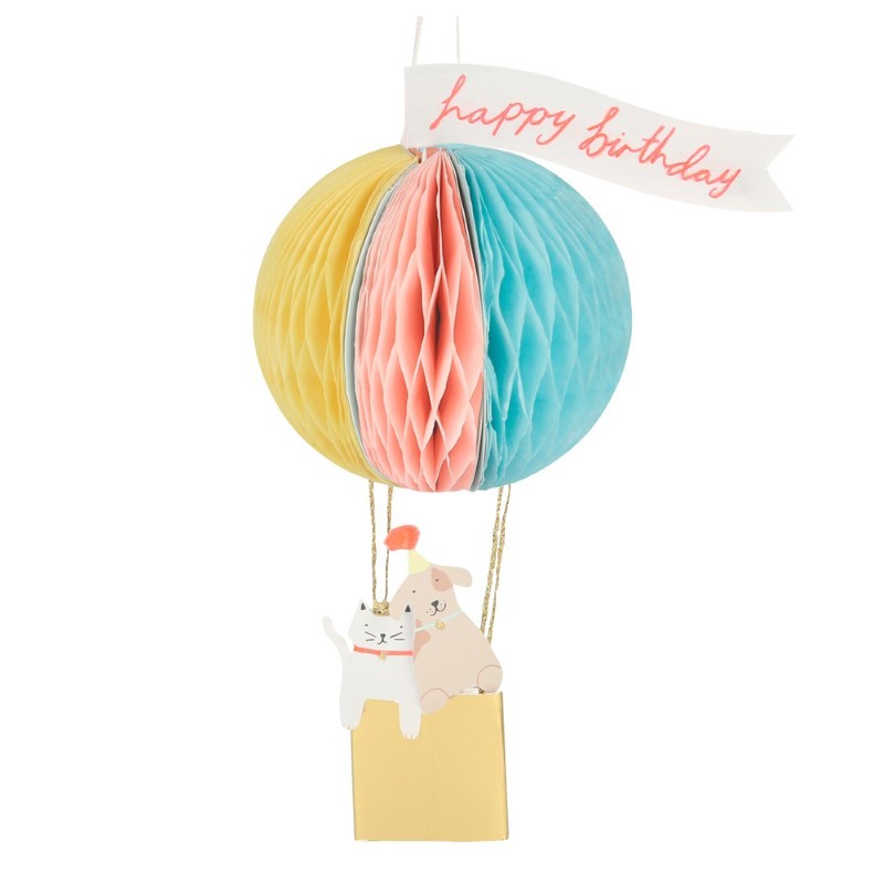 Meri Meri - Kartka okolicznościowa 3D - Happy Birthday, balon