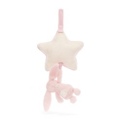 Jellycat - Króliczek z Gwiazdką i Pozytywką Jasno Różowy 30 cm