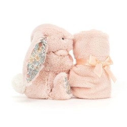 Jellycat - Króliczek z Kwiecistymi Uszami Szmatka Przytulanka Pudrowy Róż 34 cm