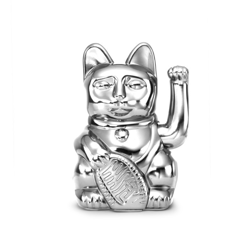 Donkey - Kot szczęścia MANEKI NEKO Cosmic Edition - Mercury, shiny silver